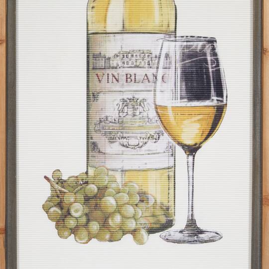 Set of 2 Brown Wood Farmhouse Wine Wall Art, 20" x 40"